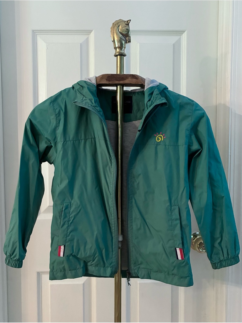 Jingle Bongala Boys Green Hooded Rain Jacket Windbreaker